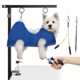 Josmimic foldable grooming arm adjusted to height for small dogs.