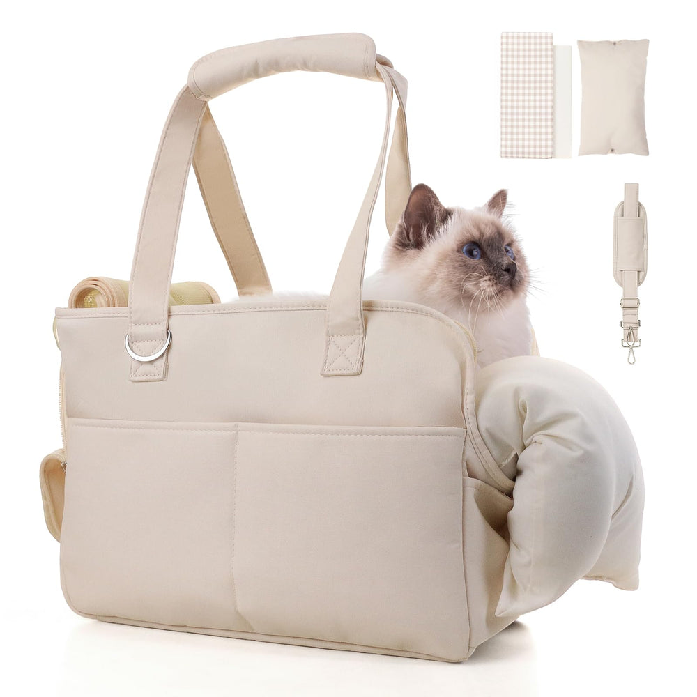 JourCraf dog carrier small beige folding design ideal for compact travel