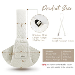 JourCraf Dog Sling side pocket highlights convenient storage for phone and keys during errands.