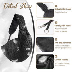 JourCraf dog sling side pocket highlights hands-free essentials while outside