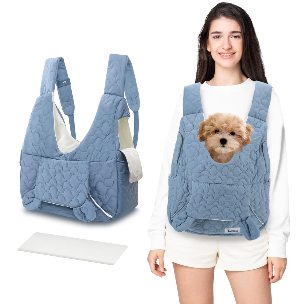 JourCraf Pet Carrier Backpack front view demonstrates secure travel for small pets.