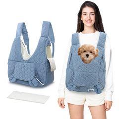 JourCraf Pet Carrier Backpack front view demonstrates secure travel for small pets.