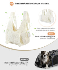 JourCraf Pet Carrier Backpack removable bottom pad for easy cleaning and comfort.