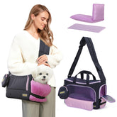 JourCraf small dog sling carrier front view with compact design for hands-free travel.