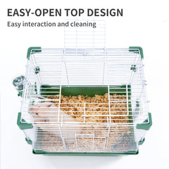 JOUSONTY 11-inch travel hamster carrier dual openings for easier access and care.