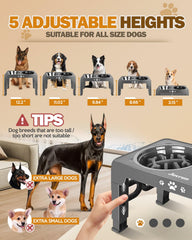 Jovrun elevated dog bowls with stainless steel bowls for easy cleaning.