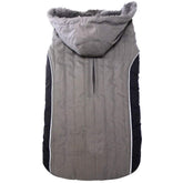 JoyDaog fleece dog hoodie gray XL on a large dog for warm winter protection