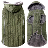 JoyDaog fleece dog hoodie hood close-up showing cozy warmth for cold days