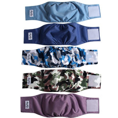 JoyDaog reusable dog belly band L waist-fit for male dogs, secure during activity.