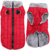 JoyDaog warm fleece dog coat with built-in harness for secure winter walks