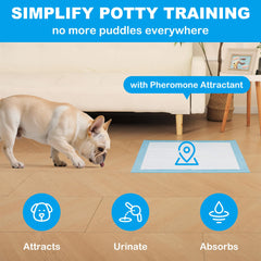 JoyFurEver 23.6x23.6-inch pads provide ample coverage for puppies