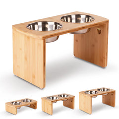 Joyopaw elevated dog bowl stand showing ergonomic feeding setup for large dogs