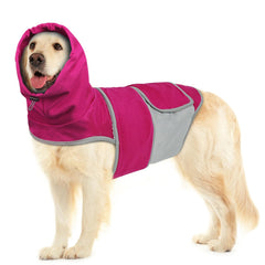 Joypig dog anxiety vest hood closeup shows calming compression for anxious dogs
