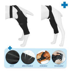 Joypig sleeve with adjustable straps on dog leg for secure fit.