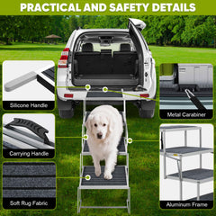 Joyrally foldable dog ramp compact storage after trips
