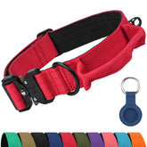 Joytale heavy-duty dog collar handle close-up showing durable construction for powerful dogs