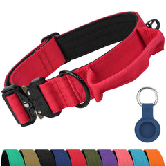 Joytale heavy-duty dog collar handle close-up showing durable construction for powerful dogs