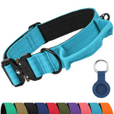Joytale heavy-duty dog collar with handle side view showing rugged construction for powerful dogs