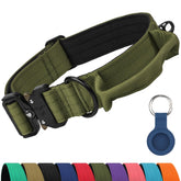Joytale heavy-duty dog collar with handle for quick control during training.