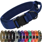 Joytale tactical dog collar with handle in navy blue for reliable control during walks
