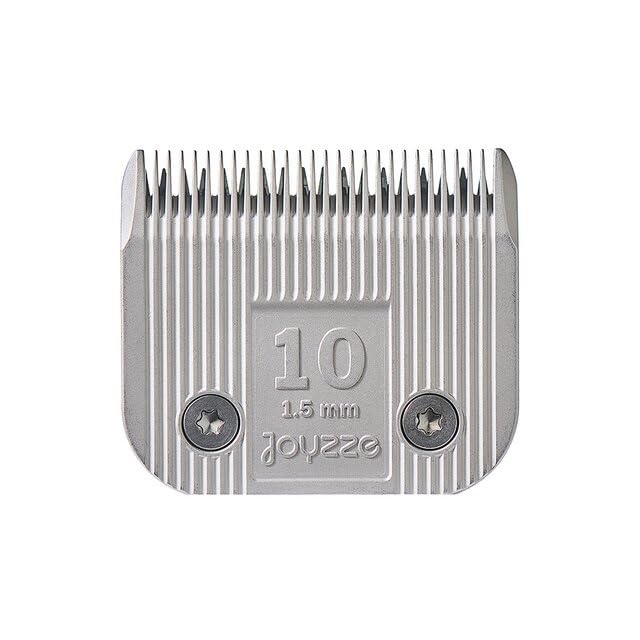JOYZZE Raptor A blade closeup in stainless steel for precise grooming.