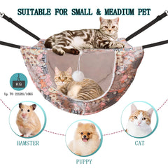 JSPYFITS cat hammock inner-fleece-lambswool provides warm plush lounging in any season