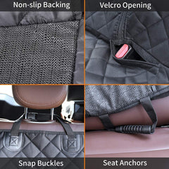 JSTHT dog seat cover 4-layer protector shields seats from fur and spills.