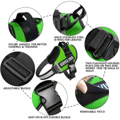 JSXD dog harness showing adjustable chest strap for a secure fit.