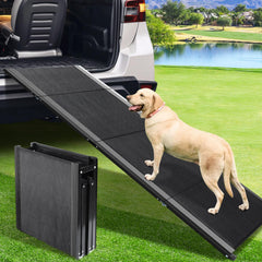JTSIOV dog ramp car usage demonstrates easy pet access with ample length