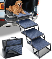 JTSIOV dog stairs car access: 42x17 inch wide steps for large dogs.