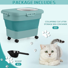 Juexica airtight lid and desiccant slot keep litter drier and fresher.