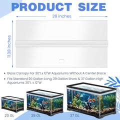 Juexica aquarium lid with two-inch band and handles for easy handling