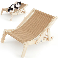 Juexica cat sisal chair angled view highlights adjustable comfort for your indoor cat