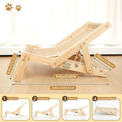 Juexica cat sisal chair folded pose demonstrates portable easy storage design