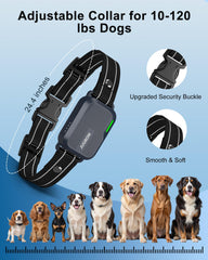 Jugbow IPX8 waterproof dog collar ready for rain or swimming.
