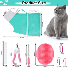 JULMELON cepillo para gato, ayuda a grooming suave y limpieza