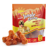 Jungle Calling: hueso envuelto de pollo con mantequilla de maní para juego y recompensa.