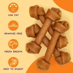 Jungle Calling peanut butter bones close-up showing knotted chew for grip and safety