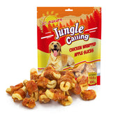Jungle Calling bouchées poulet-pomme sans peau dans sachet, parfait pour récompenser lors de l entraînement.