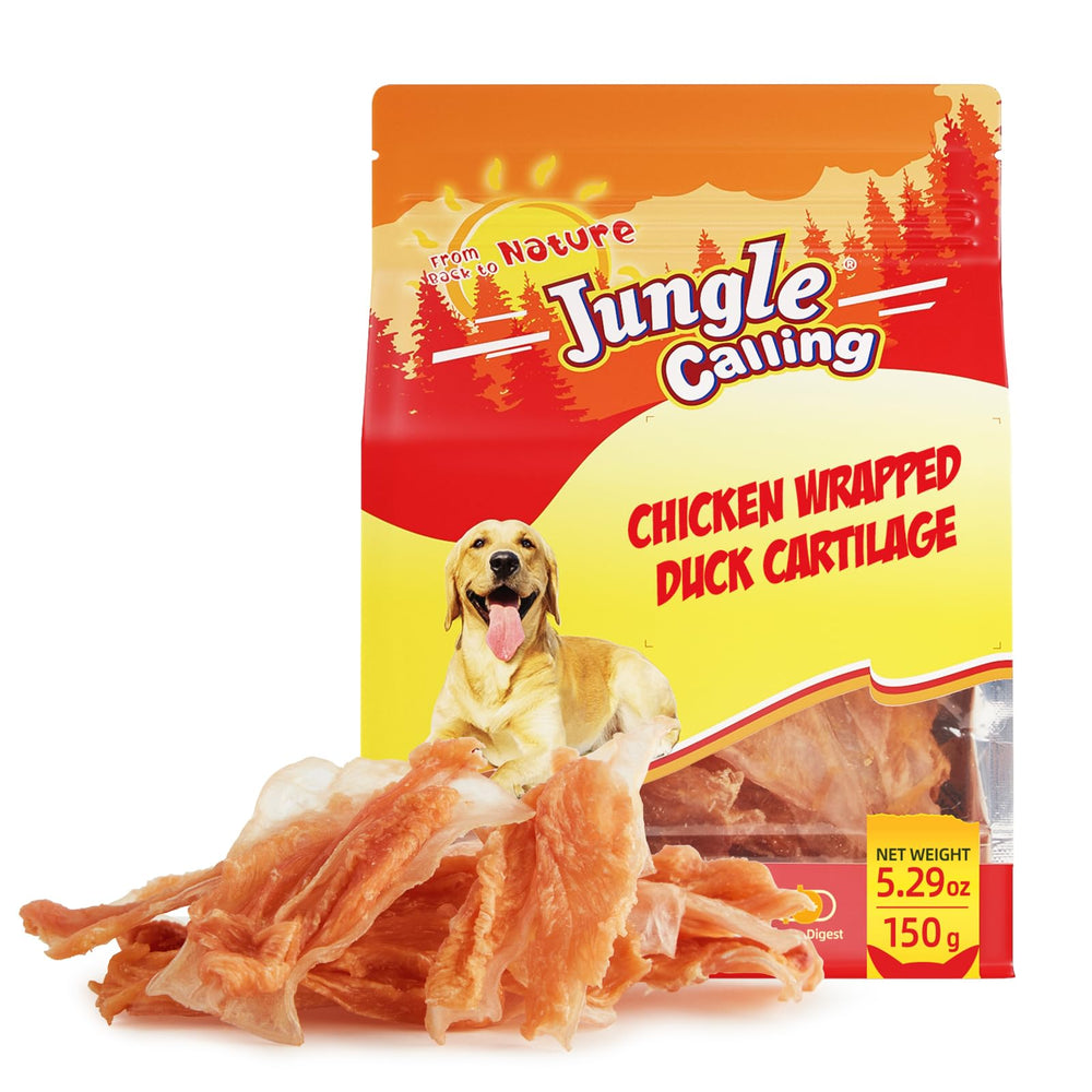 Jungle Calling: huesos envueltos de pollo para premiar durante el entrenamiento.