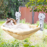 JUNSPOW cat window perch folded for space-saving storage.