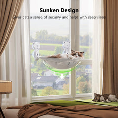 JUNSPOW cat window perch sturdy metal frame delivers reliable stability during hops.