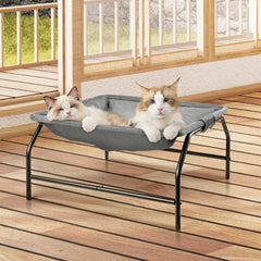 JUNSPOW Large Cat Hammock Bed frame assembly for easy setup indoors or outdoors.