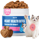 Just Try CoQ10 cat treat bottle shows chicken flavor for convenient heart-support supplementation.