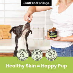 JustFoodForDogs algae-oil image—EPA and DHA support skin hydration and inflammation balance.