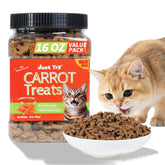 Just Try zanahoria-gato-premios: snack sabroso con zanahoria para gatos.