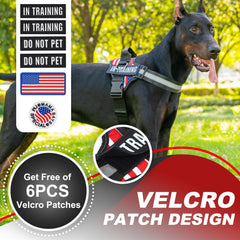 JUSTYEZI dog harness adjustable clip ensures secure fit for growing puppies and large dogs.