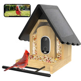 Juzjuly Smart Bird Feeder with Camera front view captures backyard birds in crisp 2K detail