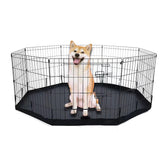 JWXQS dog playpen pad top cover in full view protects floors during play.