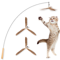 JXFUKAL Juguete-vara-gato para estimular la caza y el juego activo.